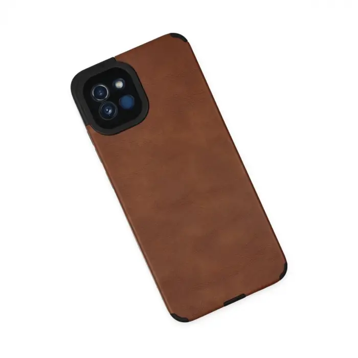 Samsung Galaxy A03 Kılıf Loop Deri Silikon - Kahverengi