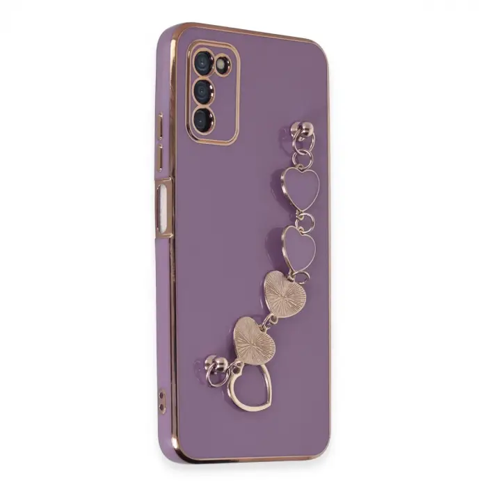 Samsung Galaxy A03s Kılıf Esila Silikon - Mor