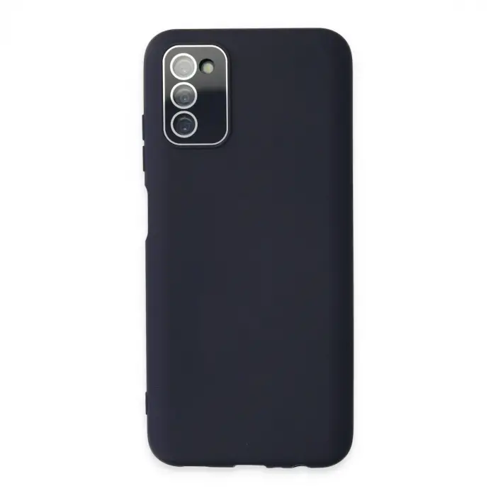 Samsung Galaxy A03s Kılıf Lansman Glass Kapak - Lacivert