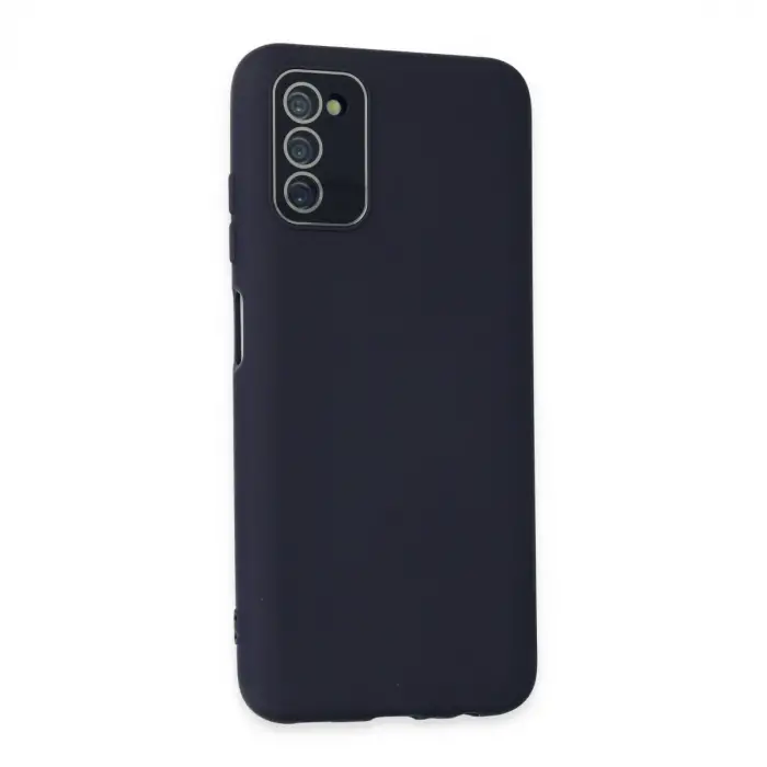 Samsung Galaxy A03s Kılıf Lansman Glass Kapak - Lacivert