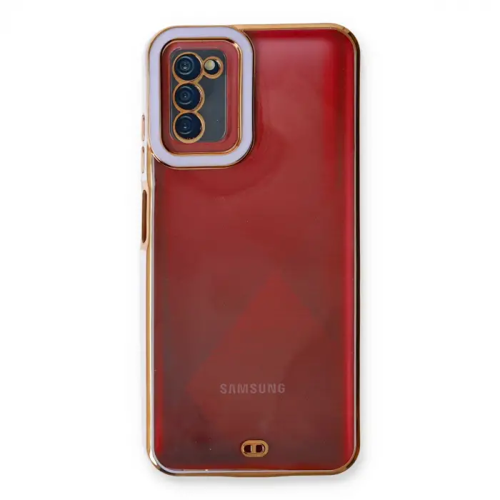 Samsung Galaxy A03s Kılıf Liva Lens Silikon - Lila