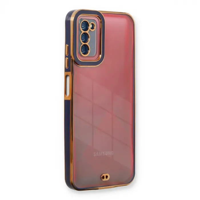 Samsung Galaxy A03s Kılıf Liva Lens Silikon - Mavi