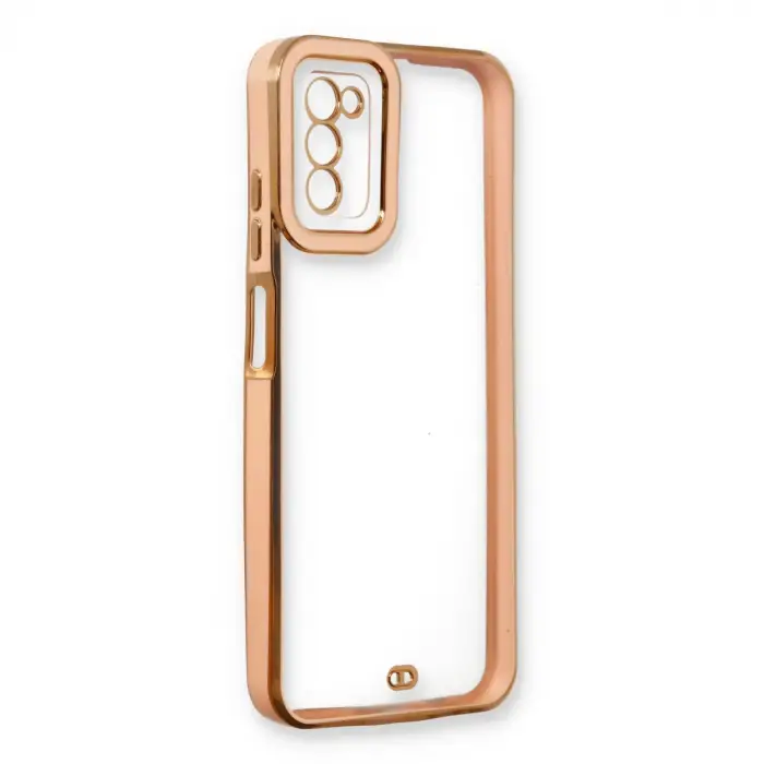 Samsung Galaxy A03s Kılıf Liva Lens Silikon - Rose