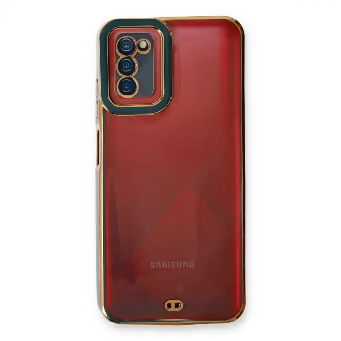 Samsung Galaxy A03s Kılıf Liva Lens Silikon - Yeşil