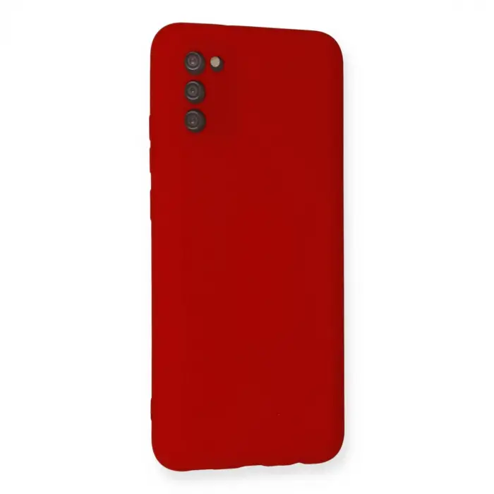 Samsung Galaxy A03s Kılıf Nano İçi Kadife Silikon - Kırmızı