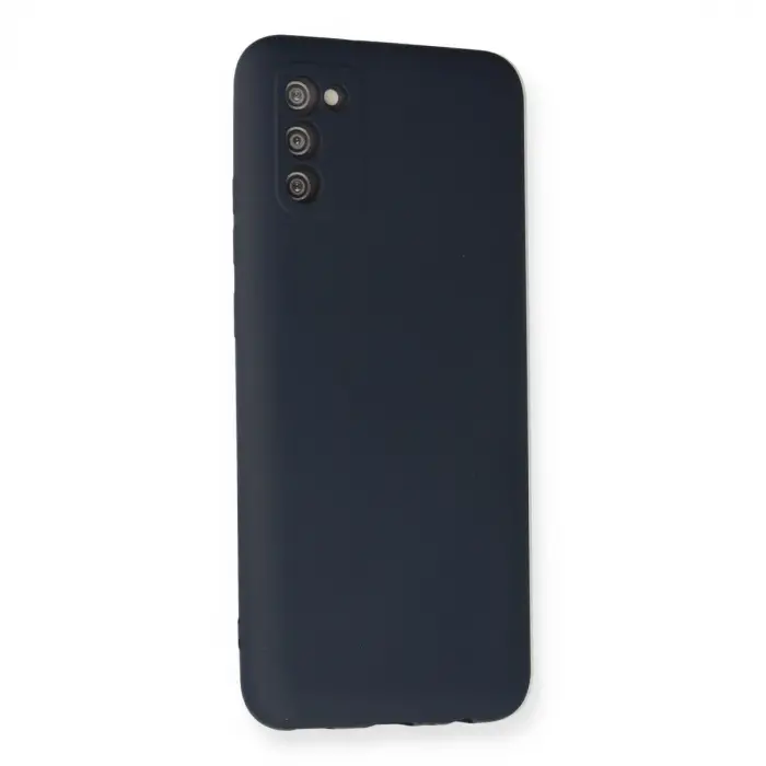 Samsung Galaxy A03s Kılıf Nano İçi Kadife Silikon - Lacivert