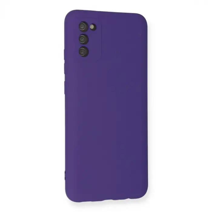 Samsung Galaxy A03s Kılıf Nano İçi Kadife Silikon - Mor