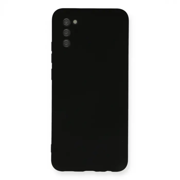 Samsung Galaxy A03s Kılıf Nano İçi Kadife Silikon - Siyah