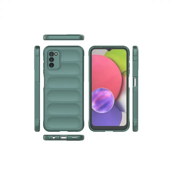 Samsung Galaxy A03s Kılıf Optimum Silikon - Koyu Yeşil