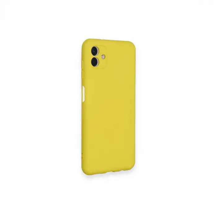 Samsung Galaxy A04 Kılıf Nano İçi Kadife Silikon - Sarı