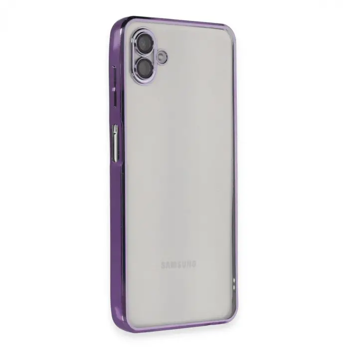 Samsung Galaxy A04 Kılıf Razer Lensli Silikon - Mor