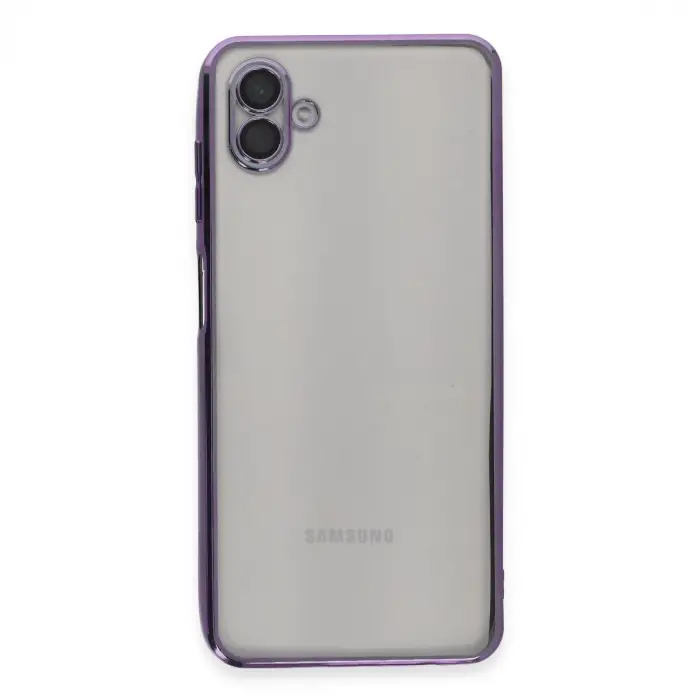 Samsung Galaxy A04 Kılıf Razer Lensli Silikon - Mor