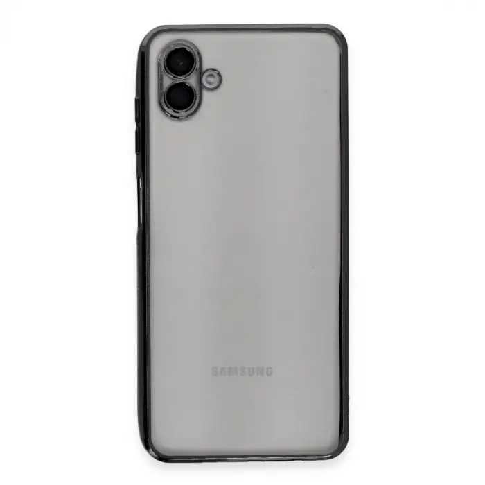 Samsung Galaxy A04 Kılıf Razer Lensli Silikon - Siyah