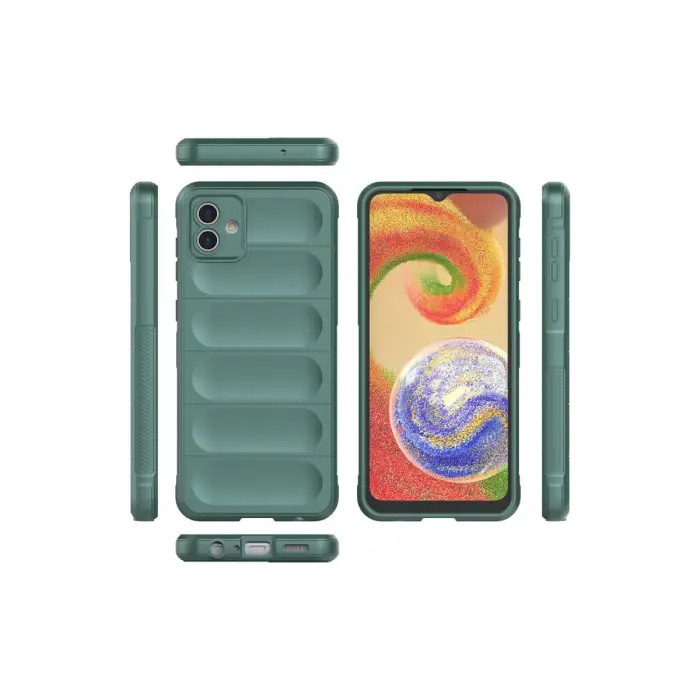 Samsung Galaxy A04e Kılıf Optimum Silikon - Koyu Yeşil