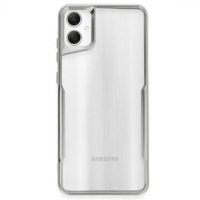 Samsung Galaxy A05 Kılıf Boyi Silikon Kapak - Gümüş
