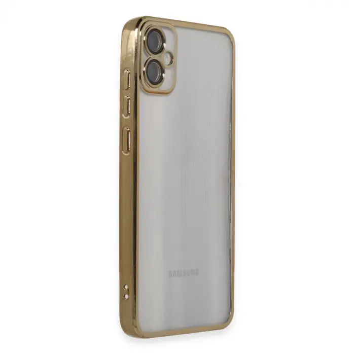 Samsung Galaxy A05 Kılıf Razer Lensli Silikon - Gold