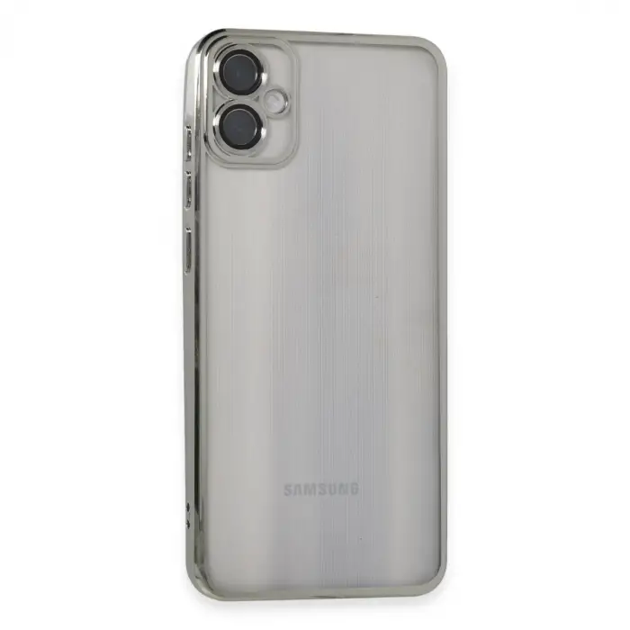 Samsung Galaxy A05 Kılıf Razer Lensli Silikon - Gümüş