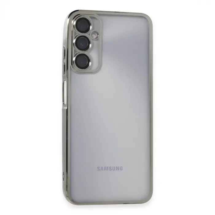 Samsung Galaxy A05s Kılıf Razer Lensli Silikon - Gümüş