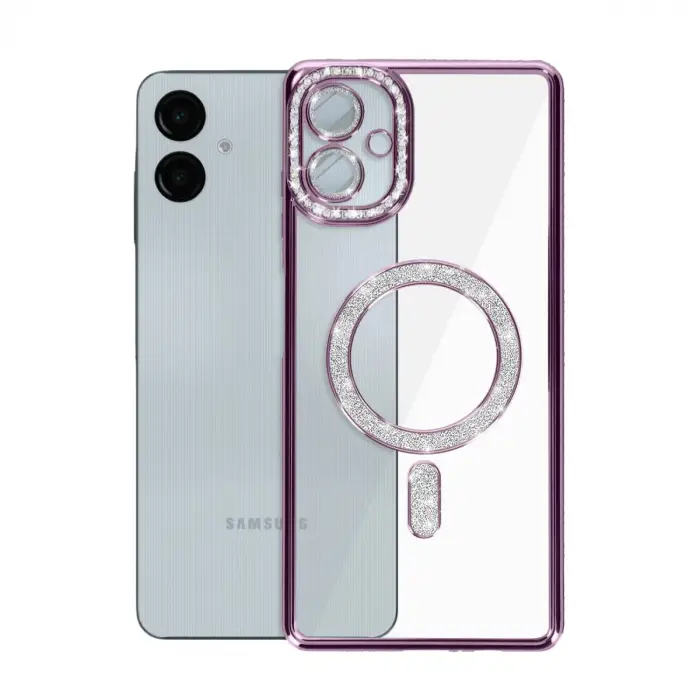 Samsung Galaxy A06 Joke Simli Magneticsafe Kılıf - Derin Mor