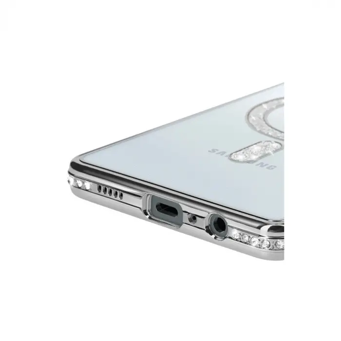 Samsung Galaxy A06 Joke Simli Magneticsafe Kılıf - Gümüş