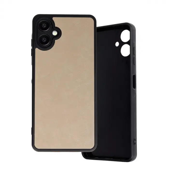 Samsung Galaxy A06 Kılıf Aras Deri Kapak - Pudra