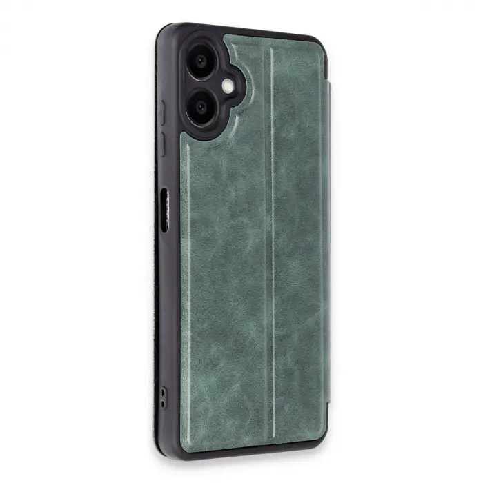 Samsung Galaxy A06 Kılıf Flip Cover - Koyu Yeşil