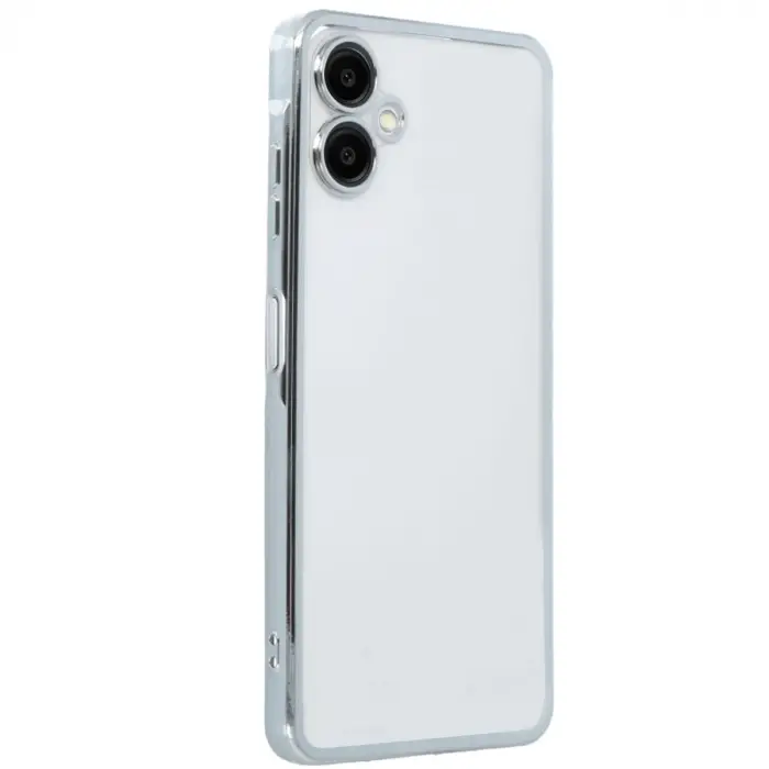 Samsung Galaxy A06 Kılıf Razer Lensli Silikon - Gümüş
