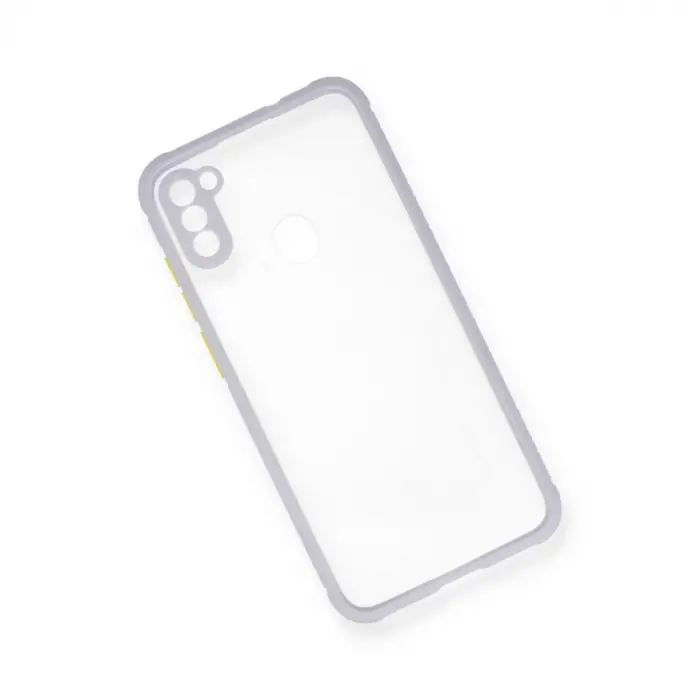 Samsung Galaxy A11 Kılıf Miami Şeffaf Silikon - Lila