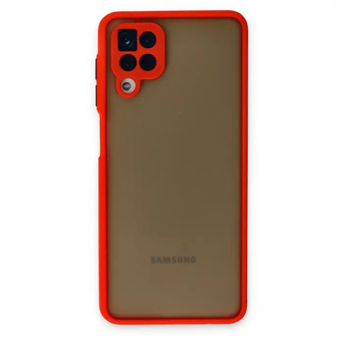 Samsung Galaxy A12 Kılıf Montreal Silikon Kapak - Kırmızı