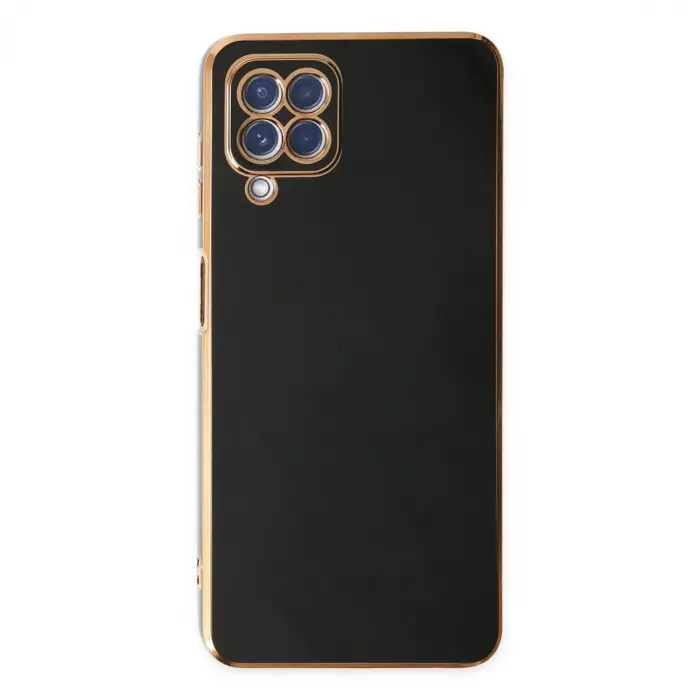 Samsung Galaxy A12 Kılıf Volet Silikon - Siyah