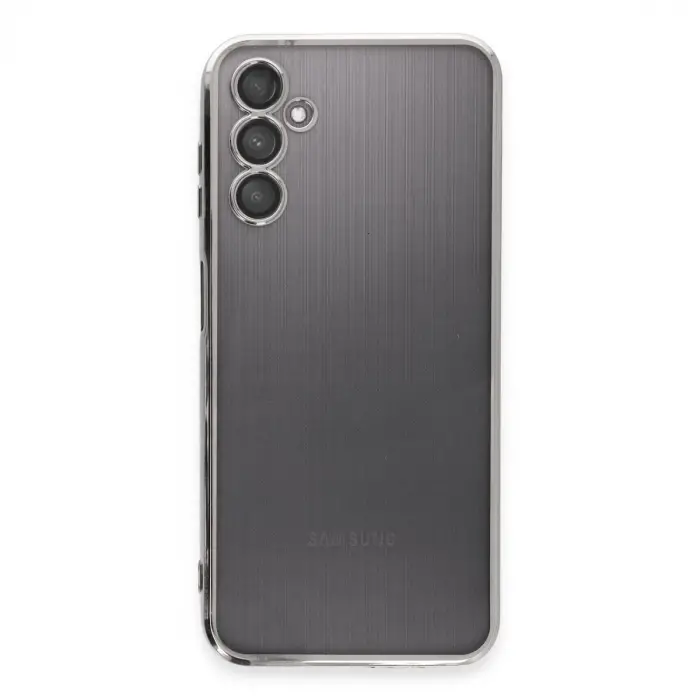 Samsung Galaxy A14 4g Kılıf Razer Lensli Silikon - Gümüş