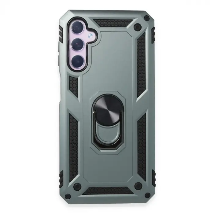 Samsung Galaxy A14 4g Kılıf Sofya Yüzüklü Silikon Kapak - Yeşil