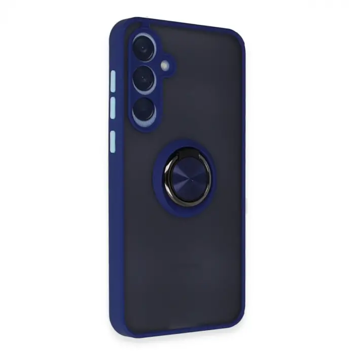 Samsung Galaxy A15 4g Kılıf Montreal Yüzüklü Silikon Kapak - Lacivert