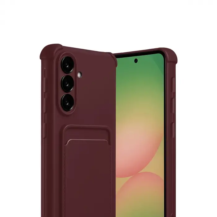 Samsung Galaxy A17 5g Kelvin Kartvizitli Silikon - Bordo
