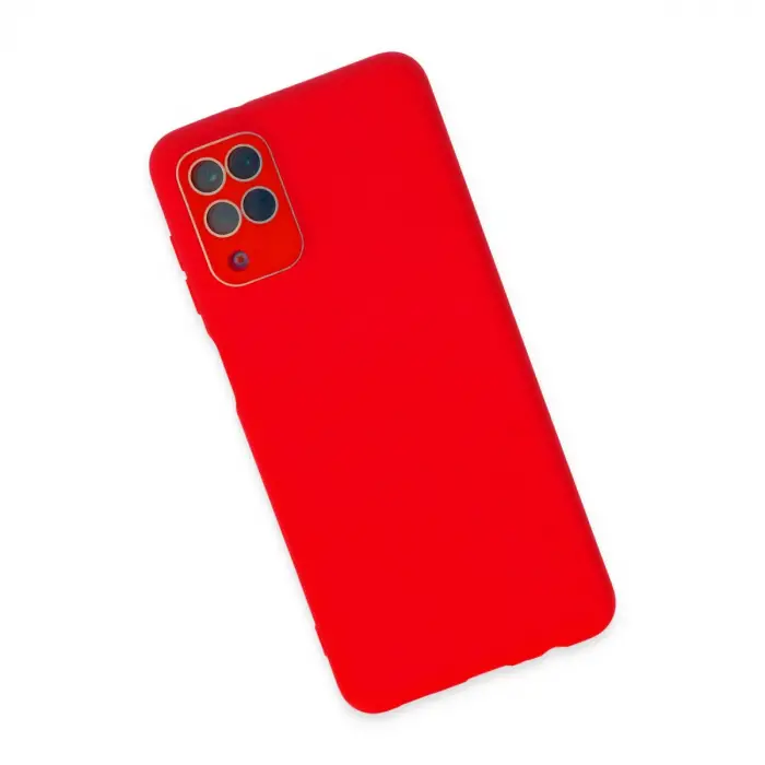 Samsung Galaxy A22 Kılıf Lansman Glass Kapak - Kırmızı