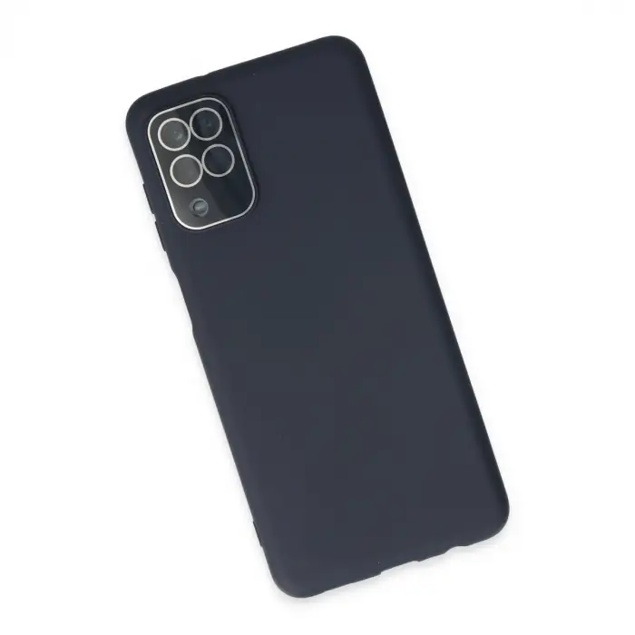 Samsung Galaxy A22 Kılıf Lansman Glass Kapak - Lacivert