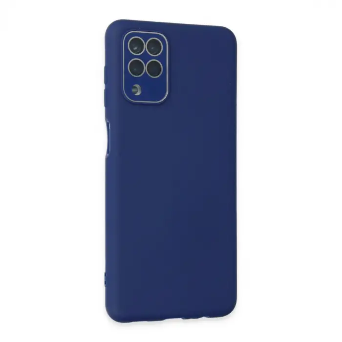 Samsung Galaxy A22 Kılıf Lansman Glass Kapak - Sky Blue