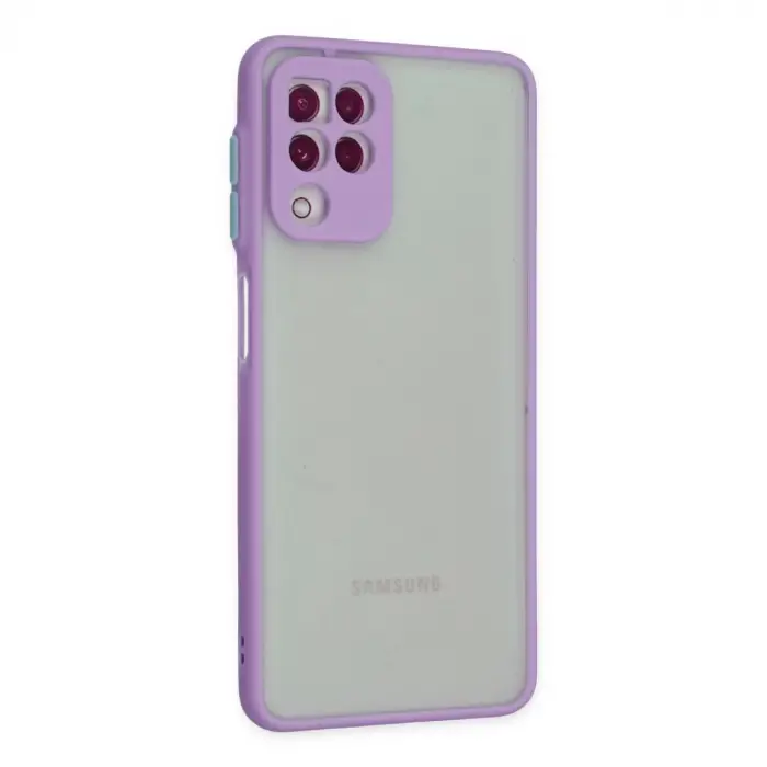 Samsung Galaxy A22 Kılıf Montreal Silikon Kapak - Mor