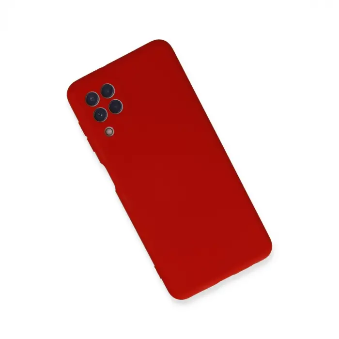 Samsung Galaxy A22 Kılıf Nano İçi Kadife Silikon - Kırmızı