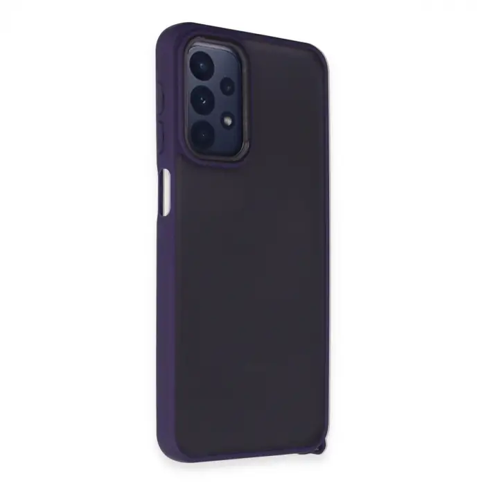 Samsung Galaxy A23 4g Kılıf Elegant Kapak - Derin Mor