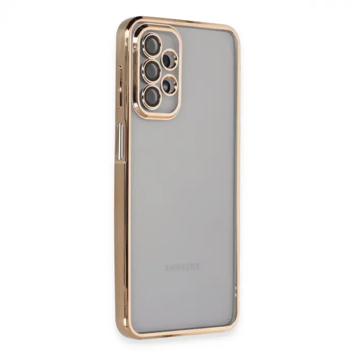 Samsung Galaxy A23 4g Kılıf Razer Lensli Silikon - Gold