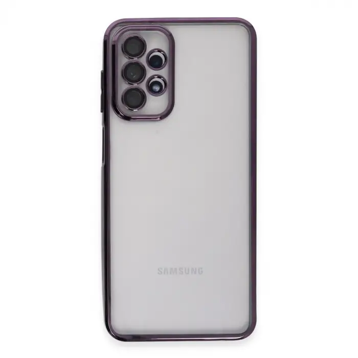 Samsung Galaxy A23 4g Kılıf Razer Lensli Silikon - Mor