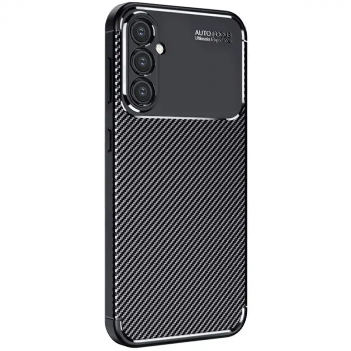 Samsung Galaxy A26 Kılıf Auto Focus Karbon Kapak - Siyah
