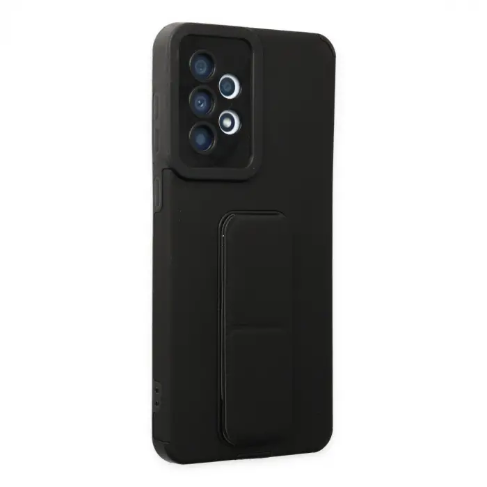 Samsung Galaxy A33 5g Kılıf Mega Standlı Silikon - Siyah