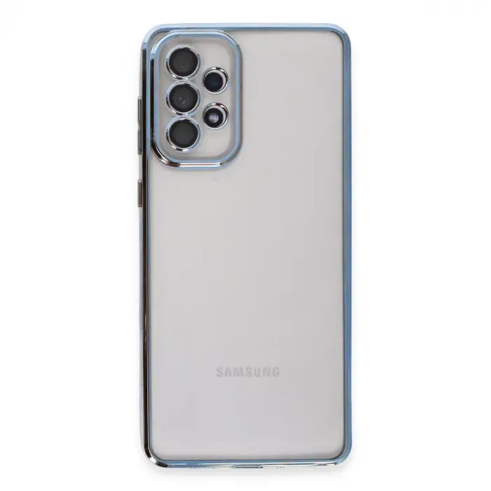 Samsung Galaxy A53 5g Kılıf Razer Lensli Silikon - Açık Mavi