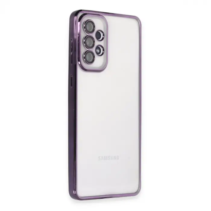 Samsung Galaxy A53 5g Kılıf Razer Lensli Silikon - Mor