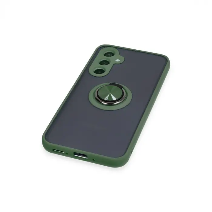 Samsung Galaxy A54 5g Kılıf Montreal Yüzüklü Silikon Kapak - Yeşil