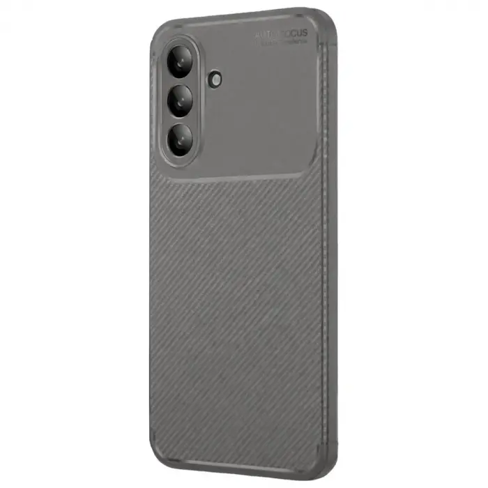 Samsung Galaxy A56 Kılıf Auto Focus Karbon Kapak - Gri