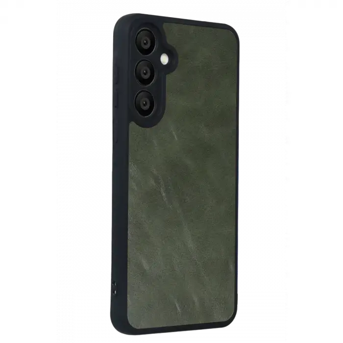Samsung Galaxy A57 5g Aras Deri Kapak - Yeşil