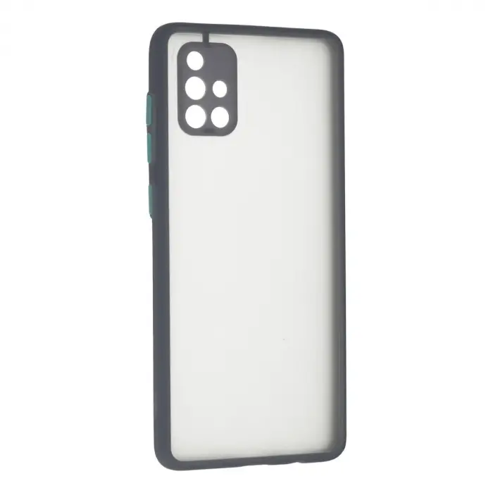 Samsung Galaxy A71 Kılıf Montreal Silikon Kapak - Gri